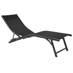 RELAX FUJI-GREY/NOIR de Proloisirs - Océo - table et fauteuil et mobilier de jardin dans Transat pour l'exterieur