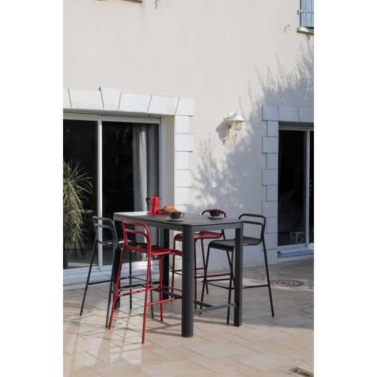 TABLE HAUTE EOS 140-GRAPHITE de Proloisirs - Océo - table et fauteuil et mobilier de jardin dans Table de jardin