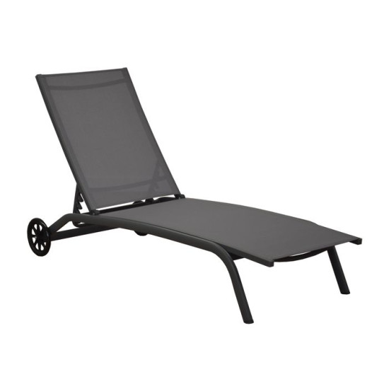 LIT CELIO-GREY/GRIS de Proloisirs - Océo - table et fauteuil et mobilier de jardin dans Transat pour l'exterieur