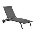 LIT CELIO-GREY/GRIS de Proloisirs - Océo - table et fauteuil et mobilier de jardin dans Transat pour l'exterieur