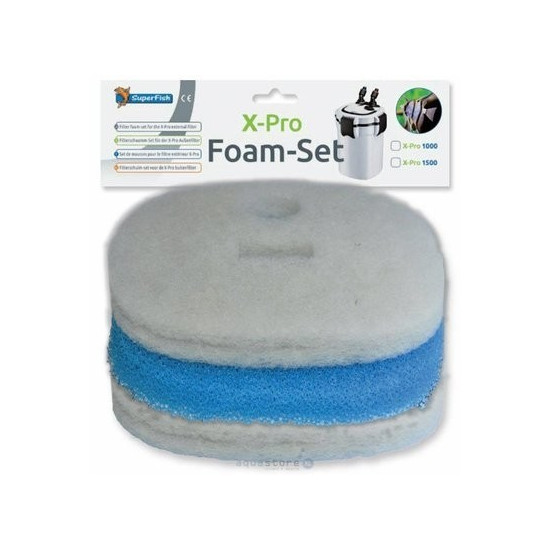 X pro 2000 set mousses 3x de Superfish - Aquadistri - accessoires pour aquarium et bassin dans Filtre exterieur d'aquarium