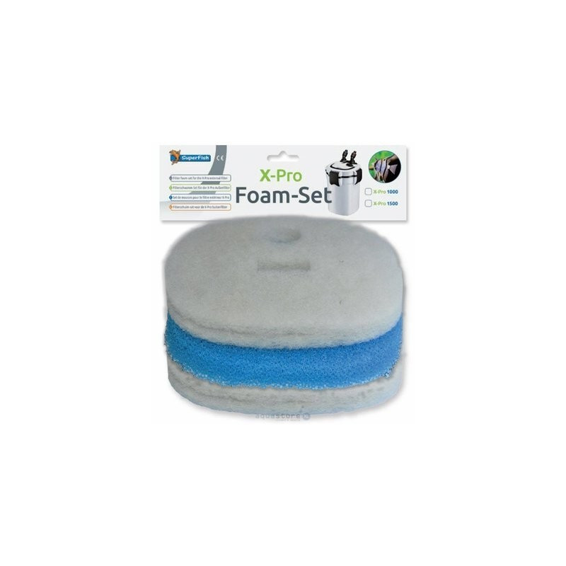 X pro 2000 set mousses 3x de Superfish - Aquadistri - accessoires pour aquarium et bassin dans Filtre exterieur d'aquarium