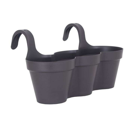 POT CAPRI BALCON TRIPLE 54CM ANTHRACITE - Arteva de Artevasi - Vases et jardinières Déco dans Jardinieres
