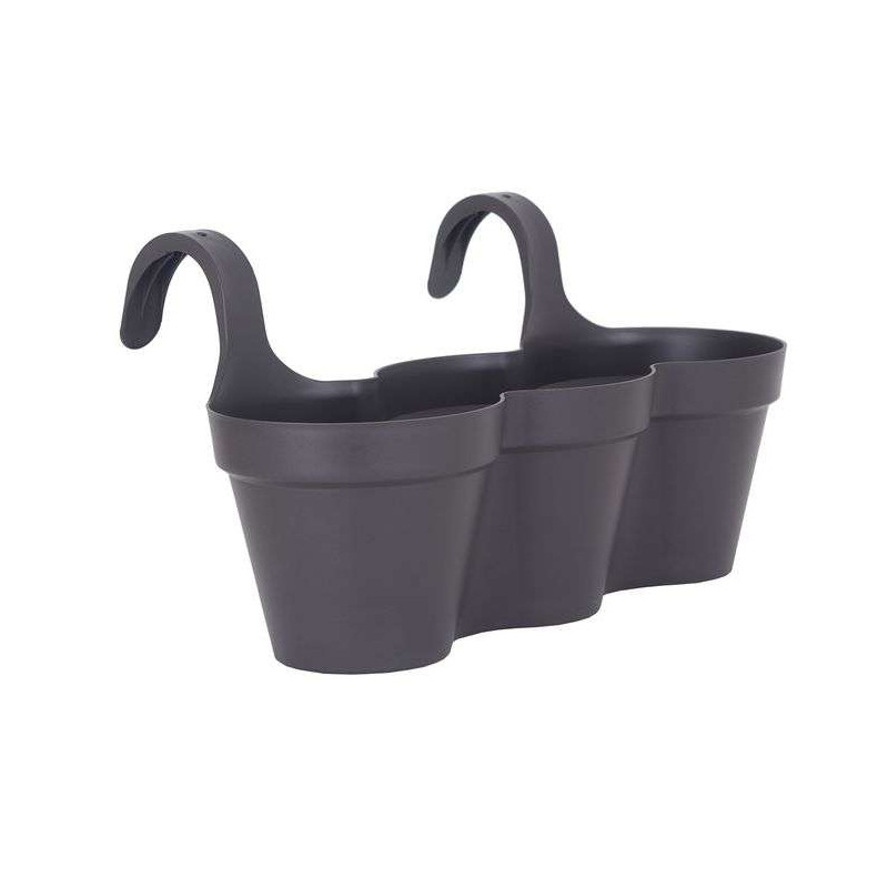 POT CAPRI BALCON TRIPLE 54CM ANTHRACITE - Arteva de Artevasi - Vases et jardinières Déco dans Jardinieres