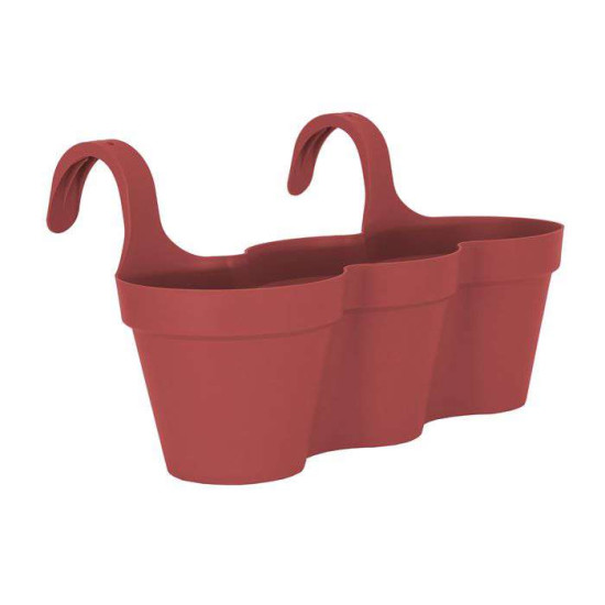 POT CAPRI BALCON TRIPLE 54CM ROUGE FONCÉ - Artev de Artevasi - Vases et jardinières Déco dans Jardinieres