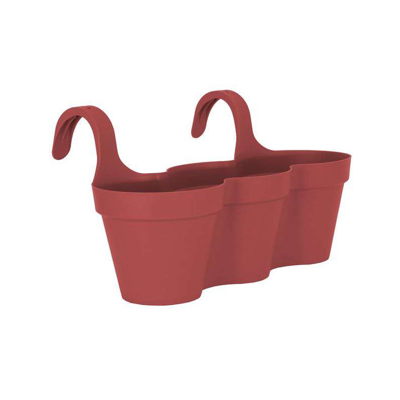 POT CAPRI BALCON TRIPLE 54CM ROUGE FONCÉ - Artev de Artevasi - Vases et jardinières Déco dans Jardinieres