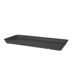 SOUC. CAPRI XL RECTANG. 60CM ANTHRACITE - Arteva de Artevasi - Vases et jardinières Déco dans Soucoupe de pots