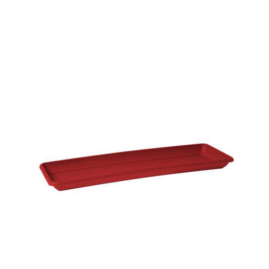 SOUC. VENEZIA RECTANG. 80CM ROUGE FONCÉ - Arteva de Artevasi - Vases et jardinières Déco dans Soucoupe de pots