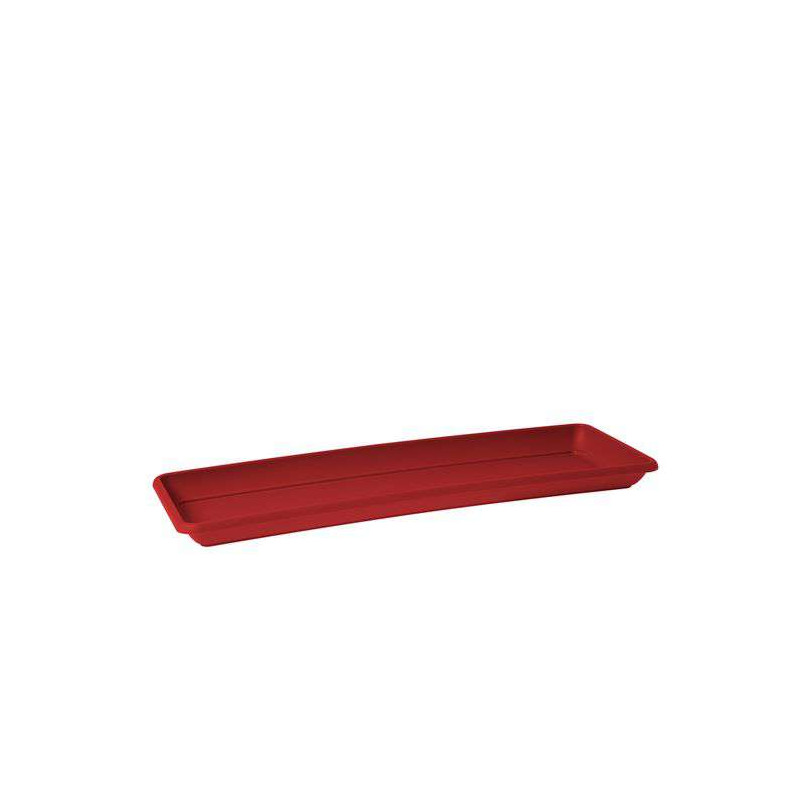 SOUC. VENEZIA RECTANG. 80CM ROUGE FONCÉ - Arteva de Artevasi - Vases et jardinières Déco dans Soucoupe de pots