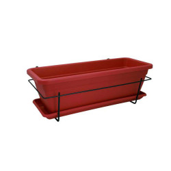 KIT JARDINIÈRE VENEZIA 50CM ROUGE FONCÉ - Arteva de Artevasi - Vases et jardinières Déco dans Jardinieres