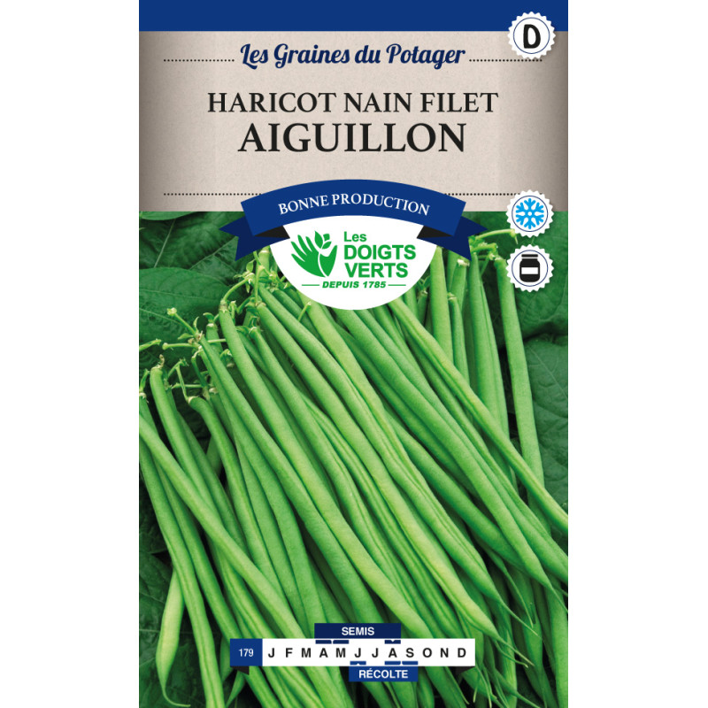 Haricot Nain Aiguillon 220g -graines de Les Doigts Verts - graines de Gironde à Bordeaux dans Graines de Haricot