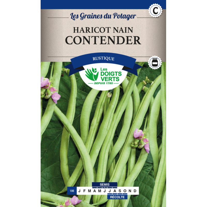 Haricot Nain Contender Mgt 250g -graines de Les Doigts Verts - graines de Gironde à Bordeaux dans Graines de Haricot