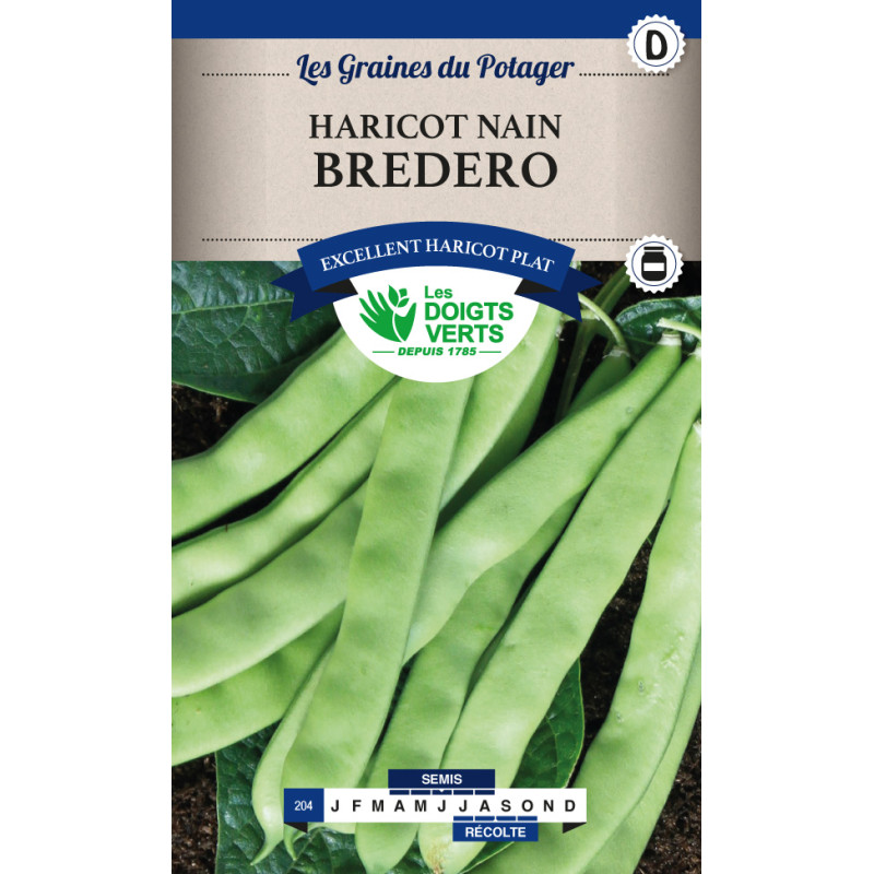 Haricot Nain Bredero 200g -graines de Les Doigts Verts - graines de Gironde à Bordeaux dans Graines de Haricot