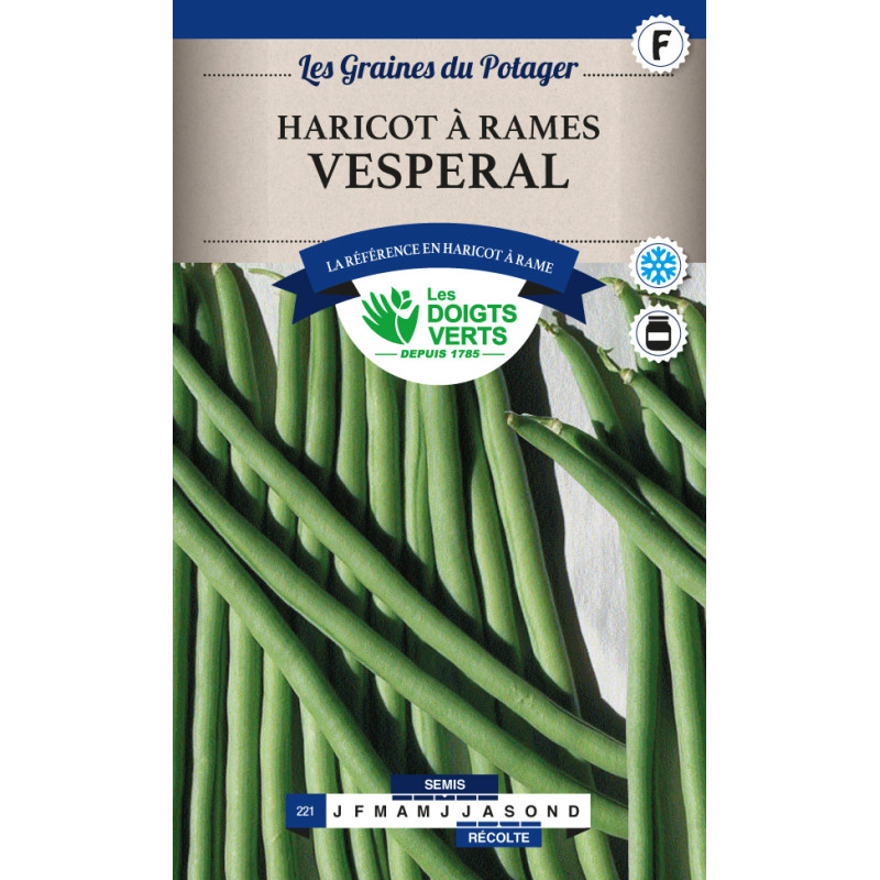 Haricot Rame Vesperal 100G -graines de Les Doigts Verts - graines de Gironde à Bordeaux dans Graines de Haricot