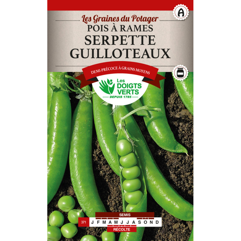 Pois Rame Serpette Guilloteau 220g -graines de Les Doigts Verts - graines de Gironde à Bordeaux dans Graines de Pois