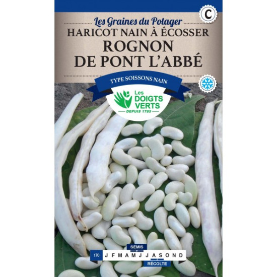Haricot Nain Rognon De Pont L'Abbe 250g -graines de Les Doigts Verts - graines de Gironde à Bordeaux dans Graines de Haricot