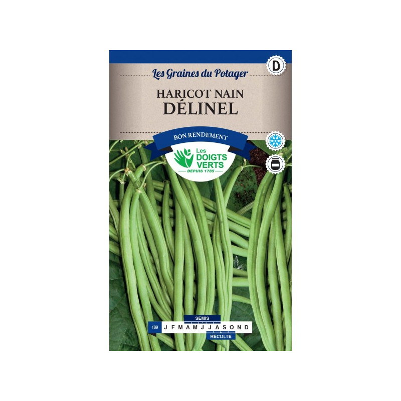 Haricot Nain Delinel Mgt 220g -graines de Les Doigts Verts - graines de Gironde à Bordeaux dans Graines de Haricot