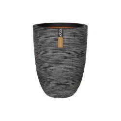 Pot ELEG. BAS STRIE 36X47 ANTHRACI de Capi Europe - Cache et pot décoratifs design dans Cache-pot et pot déco