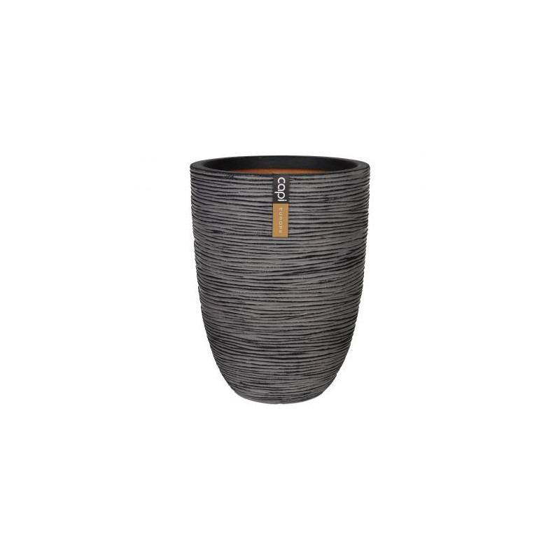 Pot ELEG. BAS STRIE 36X47 ANTHRACI de Capi Europe - Cache et pot décoratifs design dans Cache-pot et pot déco