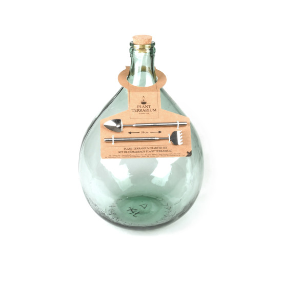 BOUTEILLE TERRA 15L SET de Esschert design - deco maison et jardin dans Bouteille terrarium