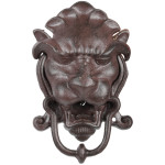 HEURTOIR DE PORTE TETE DE LION de Esschert design - deco maison et jardin dans Numéro pour la maison