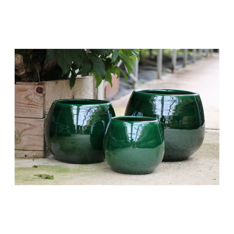 Pot cancale jade d21 h21 de Poterie d'Albi - Poterie de qualité à Bordeaux dans Les Poteries d'Albi