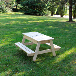 Table Basse Bac A Sable Bois Brut - pour jardin de Soulet - EGT - Cabane et portique dans Cabane en bois