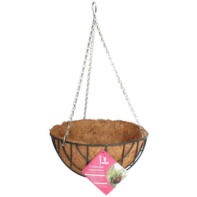 CORBEILLE FIBRE DE COCO 25CM de Jardinerie Bordeaux Libourne Gironde dans Corbeilles - Panières- Paniers