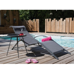 TABLE BASSE FLOWER 44 GREY de Proloisirs - Océo - table et fauteuil et mobilier de jardin dans Table de jardin