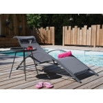 TABLE BASSE FLOWER 44 GREY de Proloisirs - Océo - table et fauteuil et mobilier de jardin dans Table de jardin