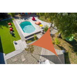 Voile triangulaire 5 m de côté camel de Jardiline - Baches dans Voile d'ombrage pour l'exterieur
