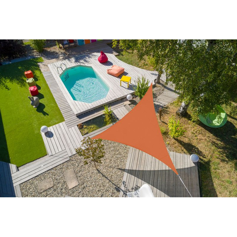 Voile triangulaire 5 m de côté camel de Jardiline - Baches dans Voile d'ombrage pour l'exterieur