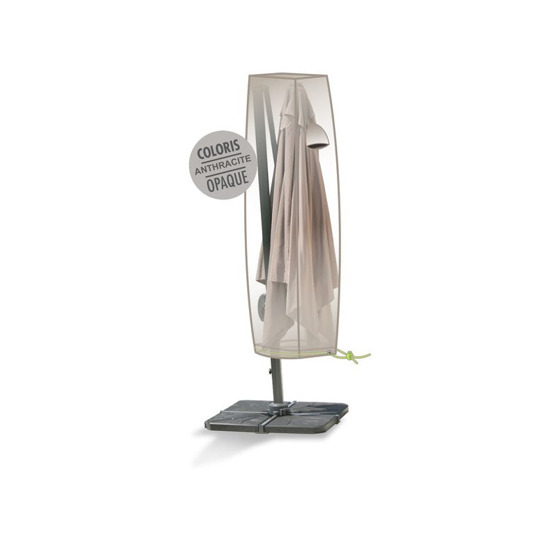 Housse parasol déporté ø5m + tige ø45x240cm de Jardiline - Baches dans Housses meuble de jardin