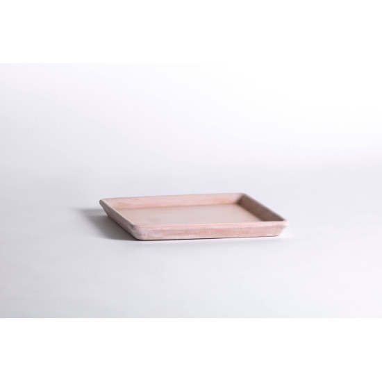 Soucoupe Carre 18Cm En Terre Cuite de Goicoechea - POTIER CERAMISTE dans Soucoupe de pots