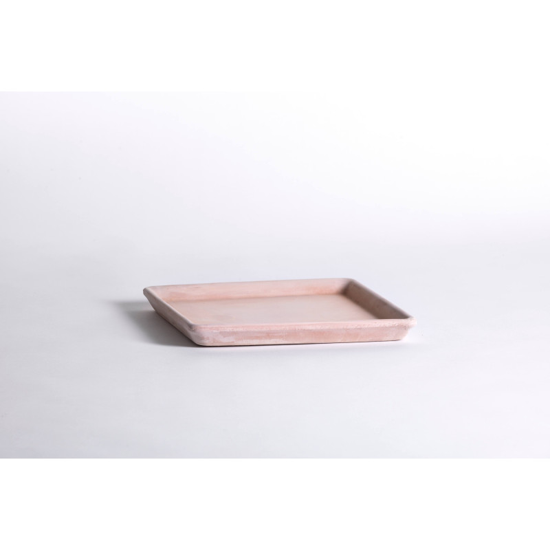 Soucoupe Carre 18Cm En Terre Cuite de Goicoechea - POTIER CERAMISTE dans Soucoupe de pots