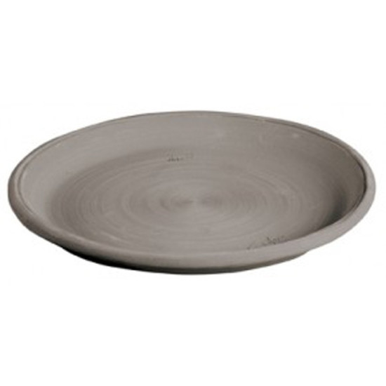 Soucoupe 45Cm Gris En Terre Cuite de Goicoechea - POTIER CERAMISTE dans Soucoupe de pots