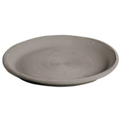 Soucoupe 45Cm Gris En Terre Cuite de Goicoechea - POTIER CERAMISTE dans Soucoupe de pots