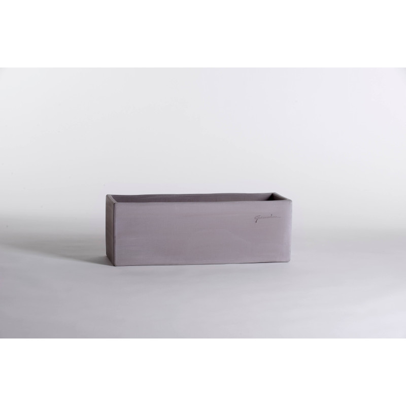 Jardiniere Contemporaine 40Cm Terre Cuite Grise de Goicoechea - POTIER CERAMISTE dans Jardinieres