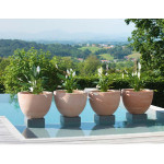 Pot Cuvier Bas Contemporain 22*15 de Goicoechea - POTIER CERAMISTE dans Pots en terre cuite