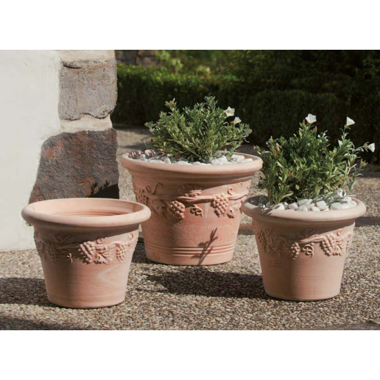 Pot cuvier raisin 48x33 en terre cuite Goicoechea, pays basque de Goicoechea - POTIER CERAMISTE dans Pots en terre cuite