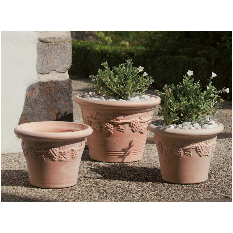 Pot cuvier raisin 48x33 en terre cuite Goicoechea, pays basque de Goicoechea - POTIER CERAMISTE dans Pots en terre cuite