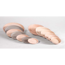 Soucoupe 33Cm Gris En Terre Cuite de Goicoechea - POTIER CERAMISTE dans Soucoupe de pots