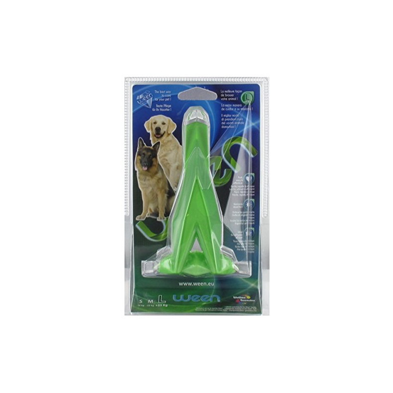 Ween brosse tl greenapple+1 peigne de Brosse Ween dans Brosses pour chiens