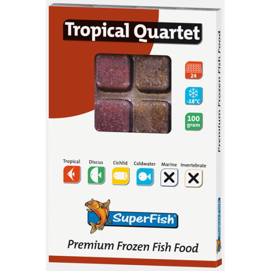 TROPICAL QUARTET 100 GR congelé de Superfish - Aquadistri - accessoires pour aquarium et bassin dans Alimentation Poissons tr...