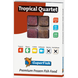 TROPICAL QUARTET 100 GR congelé de Superfish - Aquadistri - accessoires pour aquarium et bassin dans Alimentation Poissons tr...