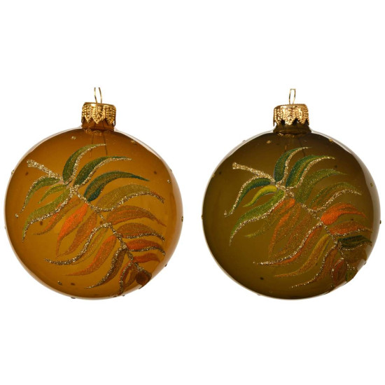 /BOULE FEUIL.PALMIER MOUT D8 de Kaemingk - deco de la maison dans Boule pour sapin de Noël