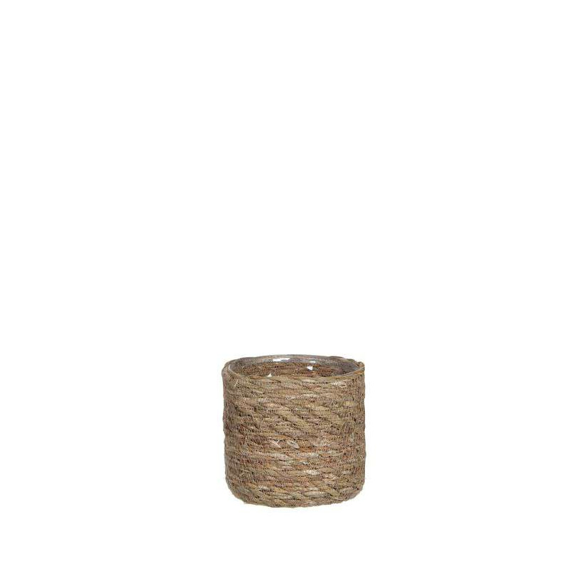 Panier atlantic marron cl. h12 d12cm de Edelman - deco maison et noël dans Corbeilles - Panières- Paniers