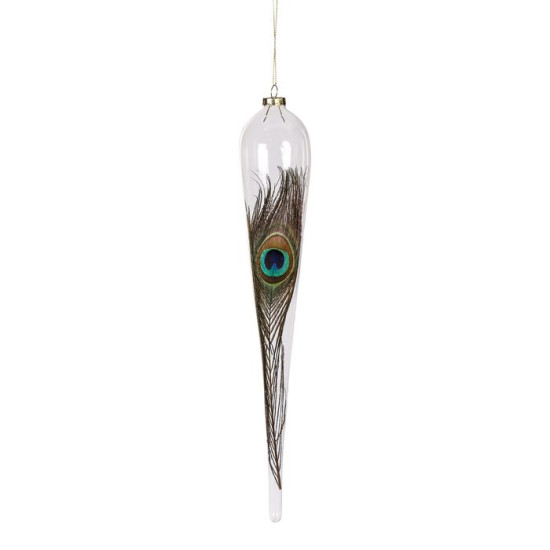 PLUME DE PAON GLACE BLEU S de PTMD - Collection- Déco meubles et objets dans 🕰️ Autres accessoires de déco