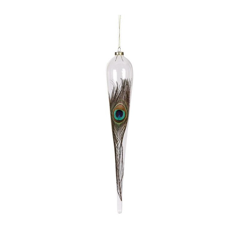 PLUME DE PAON GLACE BLEU S de PTMD - Collection- Déco meubles et objets dans 🕰️ Autres accessoires de déco