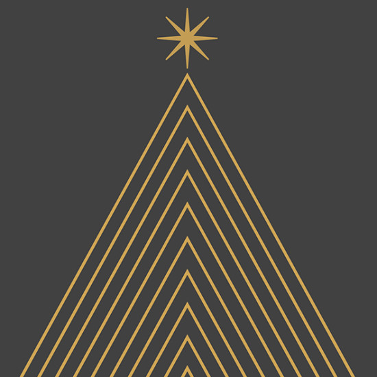 /Serviette Arbre Glamour Graphite 33Cm de Braun Company - Serviettes et nappes papier dans 🍽️Décoration de table de Noël